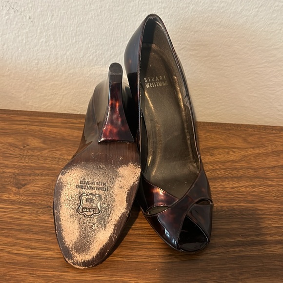 Stuart Weitzman Tortoise Shell Heels 7 - Picture 4 of 5